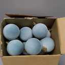 OCTERIC 30 Pcs 2.4 Inches Velvet Christmas Ball Ornaments, Shatterproof Dusty Blue Flocked Bulbs Decorations Set, Retro Decorative Hanging Plastic Ornaments for Xmas Tree Holiday Party Dcor