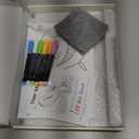 16-Inch Rechargeable Doodle Glow LED Note Board, 7-Color Light Modes, Neon Art Dry Erase Light Up Drawing Pad with Built-in Stand, Sketching Gift Toy for Kids/Girls/Teens, 5 Markers & Tracing Book (White)