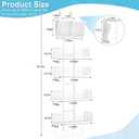 Hongtamoya Adjustable Over The Door Organizer, Hanging Door Storage with PVC Pocket and 4 Metal Baskets Wall Mount, Closet Door Organizer Behind Door Rack for Bathroom Bedroom Closet, White