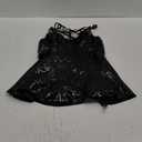 Sexy Strappy Leather Underwire Choker Garter Belt Mini Lingerie Set Dress with Thong 3 Piece (Large, Pu Black)