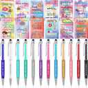 24 Pcs Funny Pens Notepads Gifts Set for Teacher Nurse Christian Theme Appreciation Gift Bulk Inspirational Negative Motivational Notepad Diamond Ballpoint Pen for Nurse Teacher Office (Cute)