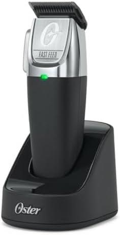 Oster Professional Fast Feed Cordless Clipper Black, Clippers Ideal for Cutting and Fading All Hair Types, Including Thick, Thin, Tangled, Wet, or Dry