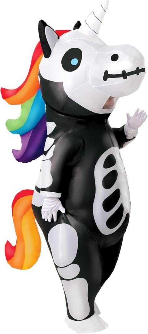 Spooktacular Creations Halloween Inflatable Costume, Full Body Unicorn Blow Up Costume for Adult Holiday Themed Cosplay Party (X-Large(75In), Black) Spooktacular Creations Halloween Inflatable Costume, Full Body Unicorn Blow Up Costume for Adult Holiday Themed Cosplay Party (X-Large(75In), Black)
