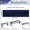 6 Pack Navy Blue Cheesecloth Table Runner 10FT Boho Cheese Cloths Gauze Fabric Table Runners 120 Inch Rustic Sheer for Wedding Birthday Party Baby Shower Holiday Home Decorations