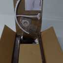 LEPOWER Wood Tripod Floor Lamp, Mid Century Standing Lamp, Modern Design Studying Light for Living Room, Bedroom, Study Room and Office, Flaxen Lamp Shade with E26 Base Walnut