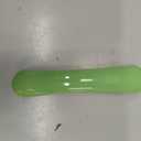 4Pcs Green Glossy Ceramic Pulls Handle Cabinet Pulls, Arch Shaped Dresser Knobs 3" Hole Center Small Cute Kitchen Cabinet Pull Handles for Bedroom