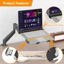 Suptek Adjustable 13 to 18 inch Laptop VESA Arm Mount Tray for Monitor Arms and Stands (Tray Only),Fits 75x75/ 100x100 mm VESA Mount Holes,and Supports Weight up to 10lbs,Black(TP007)