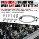 6AN 52" Transmission Fluid Oil Cooler Hose Line kit for GM Chevy Ford GMC Buick Cadillac Cars and Trucks Stainless Steel Braided PTFE Hose