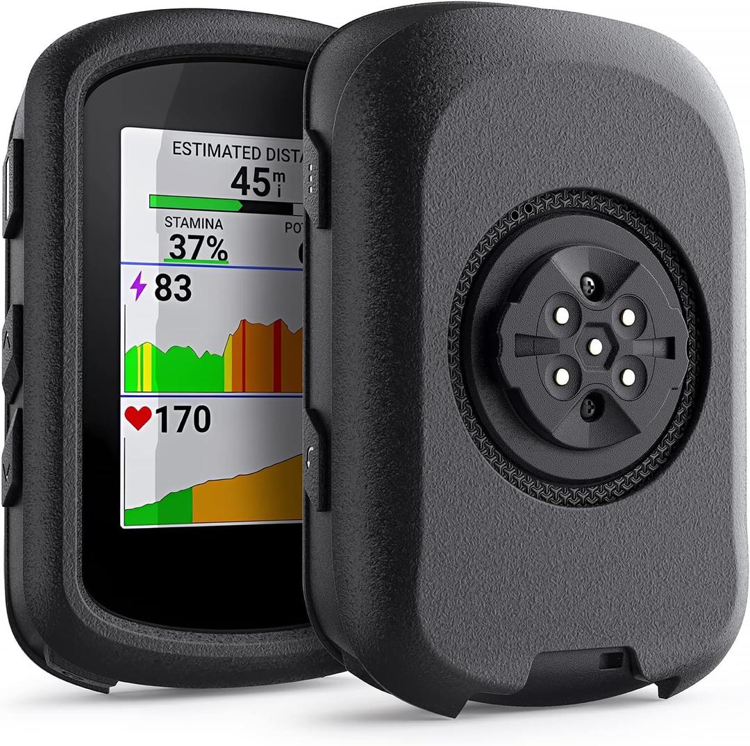 TUSITA Silicone Case Compatible with Garmin Edge 540 | 540 Solar | 840 | 840 Solar - Black