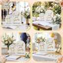 Amyhill 1 Set Acrylic Wedding Signs for Reception 8 10'' Cards and Gifts 5 x 7'' Please Sign Our Guestbook Sign with Stand Wedding Table Decor for Marriage Memorial Ceremony(Gold,Black,Classic)