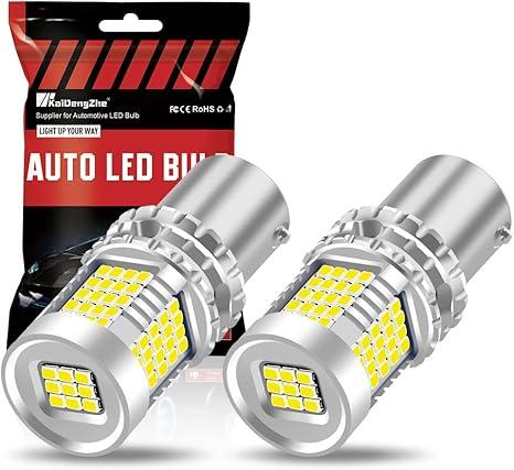 BAY15D 1157 Upgraded CANBUS LED Bulbs KaiDengZhe White 20W P21/5W LED Bulb for Car Reverse Brake Tail Parking Turn Signal Light Build-in Load Resistor Error Free Anti Hyper Flash for Blinker Bulb-2PCS