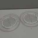 2pcs Rotating Spice and Makeup Tray Multi-Function Transparent Non-Slip Organizer for Home Kitchen and Vanity Storage Acrylic Design