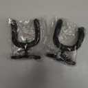 Sound harbor Guitar Wall Mount Hanger 2 Pack Hook Acoustic Electric Bass Guitar Wall Hanger Black Metal Guitar Holder