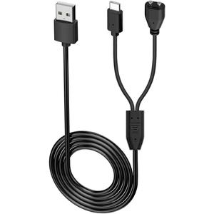 Kissmart Charger for Jugbow/Delupet/Yawpet Dog Training Collar, Magnetic Charging Cable for DT-61/66/67/68/72/73 Shock Collar and Remote (3.3ft/1m) (Black)