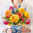 Freshcut Paper Pop Up Cards, Sorbet Roses, 12 Inch Life Sized Forever Flower Bouquet 3D Popup Greeting Card, Anniversary Cards, Valentine's Day Gifts, Mother's Day Card, Blank Notecard & Envelope