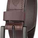 Dickies Men's Genuine Leather Work Casual Belt, 38/95 (Brown)