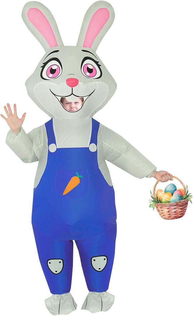 Inflatable Bunny Costume Easter Bunny Costumes Rabbit Blow up, Costume for Cosplay Party