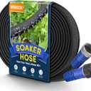 25FT Soaker Hose, Heavy Duty Double Layer Gardening Hoses, Save 80% Water, Flexible Leakproof, Drip Irrigation Tubing for Garden Beds and Lawns