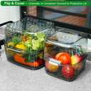 Taiuloo 6-Piece Colander Strainer Bowl Set, BPA-Free Plastic Fruit & Vegetable Washing Basket, Kitchen Colanders & Mixing Bowls for Pasta Berry Salad, 2/3.5/7QT (Gray)