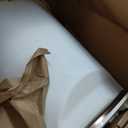 simplehuman 50 Liter / 13 Gallon Hybrid Semi-Round Kitchen Step Trash Can with Secure Slide Lock, Cream Plastic