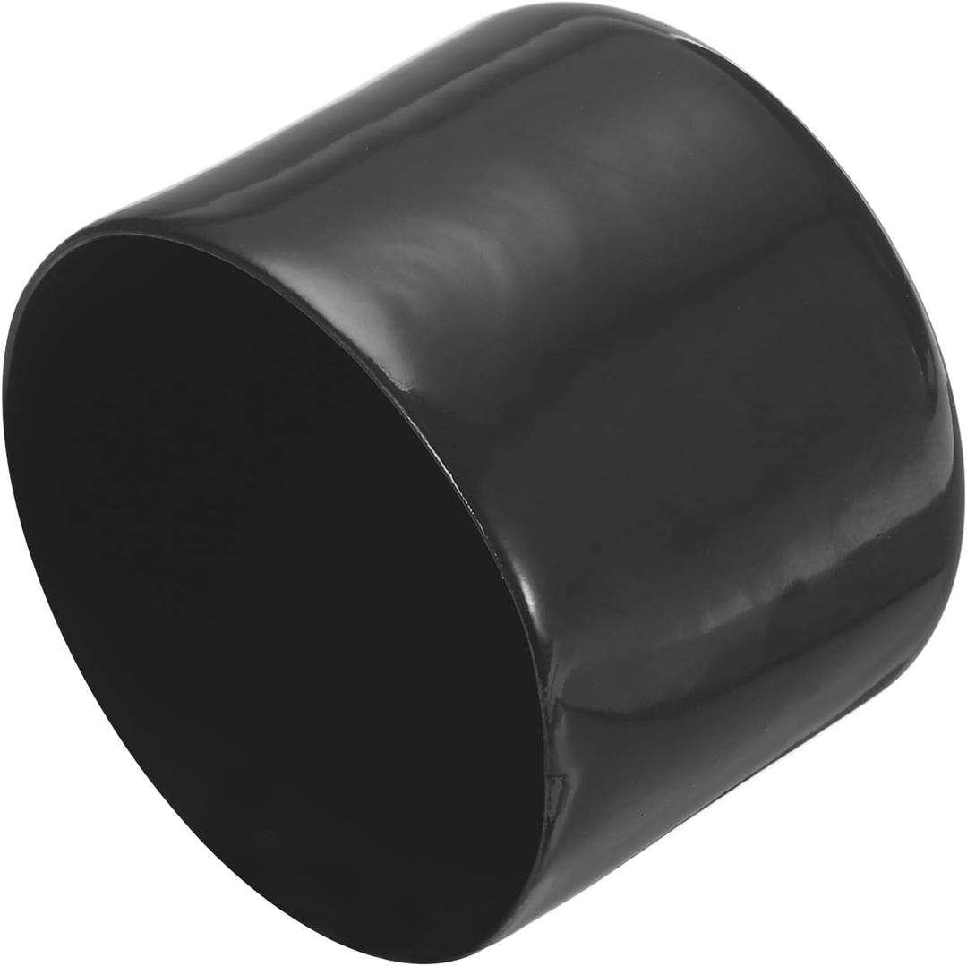 uxcell 8pcs Rubber End Caps 54mm ID Vinyl Round End Cap Cover Screw Thread Protectors Black
