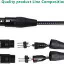 NANYI XLR Splitter Microphone Cable 2XLR Male to XLR Female Patch Cables 3-Pin Dual XLR Male to XLR Female Y Cable Adaptor mic Cable, DMX Cable, Patch Cords -5FT