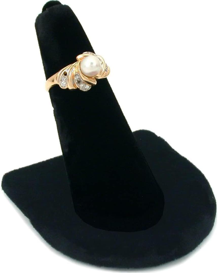 6-Pack Black Velvet Ring Display Stands  Plush Ring Finger Jewelry Holder for Retail, Tradeshow, Showcase & Presentation Display  Perfect for Wedding Rings, Engagement Rings, and Anniversary Bands