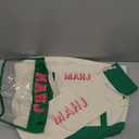 Sunnymove 3 Pcs Empty Mahjong Canvas Bag Gift Embroidered American Mahjong Set Incl Tiles Bag and Racks & Pushers Drawstring Bags(Green)