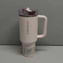 STANLEY Quencher ProTour Flip Straw Tumbler with Leakproof Lid | Built-In Straw & Handle | Cupholder Compatible for Travel | Insulated Stainless Steel Cup | BPA-Free (40 Ounces, Rose Quartz)