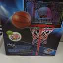 Basketball Hoop for Kids 3 4 5 6 7 8 Years Old, Electronic Basketball Goal with Adjustable Stand, 7 LED Lights & Scoreboard, Indoor Outdoor Sports Toy, Birthday for Kids Boys Ages 3-12