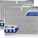 Allure Range Hood Grease Filter BPS1FA30 99010299 by Fetechmate 11-3/4" x 14-1/4" x 3/8" Aluminum Mesh Filter Fit for B-roan QS1 30" N-utone WS1 QS2 Range Hoods Replace S99010305 AP3378953-2 Pack