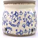 Okavango Garlic Keeper - Terracotta Garlic Container - Garlic Storage - Garlic Holder Countertop - Garlic Holder Ceramic - Jar - Saver -Bowl - Cellar (Ivory, 16oz)