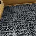 jxgzyy 20 PCS Basketball Court Tiles, 5/8 Inch Thick Portable Sport Outdoor Floor Tiles, Non Slip PP Interlocking Drainage Mat for Tennis Court Drain Pool Patio Shower Porch, 13.38" x 13.38"