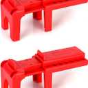 QWORK Ball Valve Lockout, Safety Lock, 1/2" - 2-1/2" Diameter, 2 Pack, Red