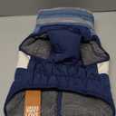 azuza Dog Jacket for Small Dogs Waterproof Dog Coat with Reflective Strips and Harness Built in Warm Fleece Dogs Winter Coat Windproof with Back Zipper, Navy L