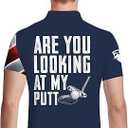 Cqinnifu Men's Polo Shirt,Golf Shirts for Men,Moisture Wicking Short Sleeve Golf Polos for Men (L)