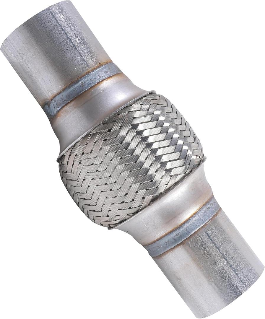 Car Exhaust Pipe,Stainless Steel Exhaust Manifold,Automobile Replacement Double Braid Heavy Duty Universal Muffler Tube,Suitable for Automobiles,Trucks,Buses,and Other Vehicles (2.25"X4"/8")