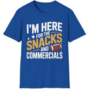 Football Snacks & Commericals Kickoff | Mens & Womens Gift T-Shirt L