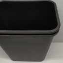 Amazon Basics Trash Can, Rectangular Commercial Office Wastebasket, 7 Gallon (Pack of 2), Black (Previously AmazonCommercial Brand)