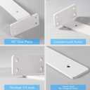 Shelf Brackets, Heavy Duty Floating Shelf Brackets 10-Inch Long, 6-Pack Brackets for Shelves, Matte White L Hidden Metal Wall Shelf Support Shelving Brackets, 1/5-Inch Thick 160 lb. Load Capacity