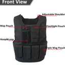UNIVIVO Kids Tactical Vest Youth Army Costume for Boys Girls 8 10 12 14 Outdoor Airsoft Game (Black, M)