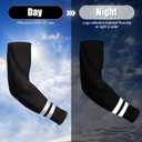 Ramede 4 Pcs Mosquito Net Hat & Arm Sleeve Safari Head Mesh Hat Sun Protection Arm Cover for Fishing Gardening Outdoor(Black) (Black)