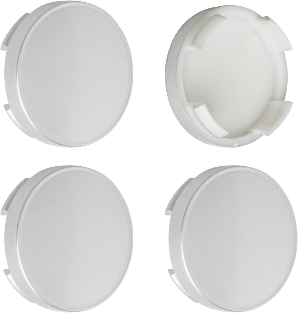 2.15Inch 55MM Wheel Center Caps for Ford Edge Escape Focus Fusion Rim Hub Caps 6M21 1003 AA, Pack of 4 (Silver, Outer 55MM, Inner 51MM, Easy DIY Installation)