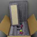 TWDEPART Cat Tree Tower with Cat Scratching Post for Indoor Cats, Activity Centre Climbing Tree with Scratching Board and Playful Toy Balls, Grey