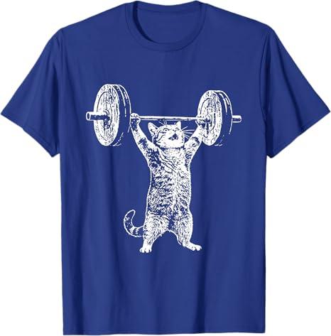 Funny Cat Gym Workout Deadlift Cat Meme Gym Pump Kitten T-Shirt, 4X