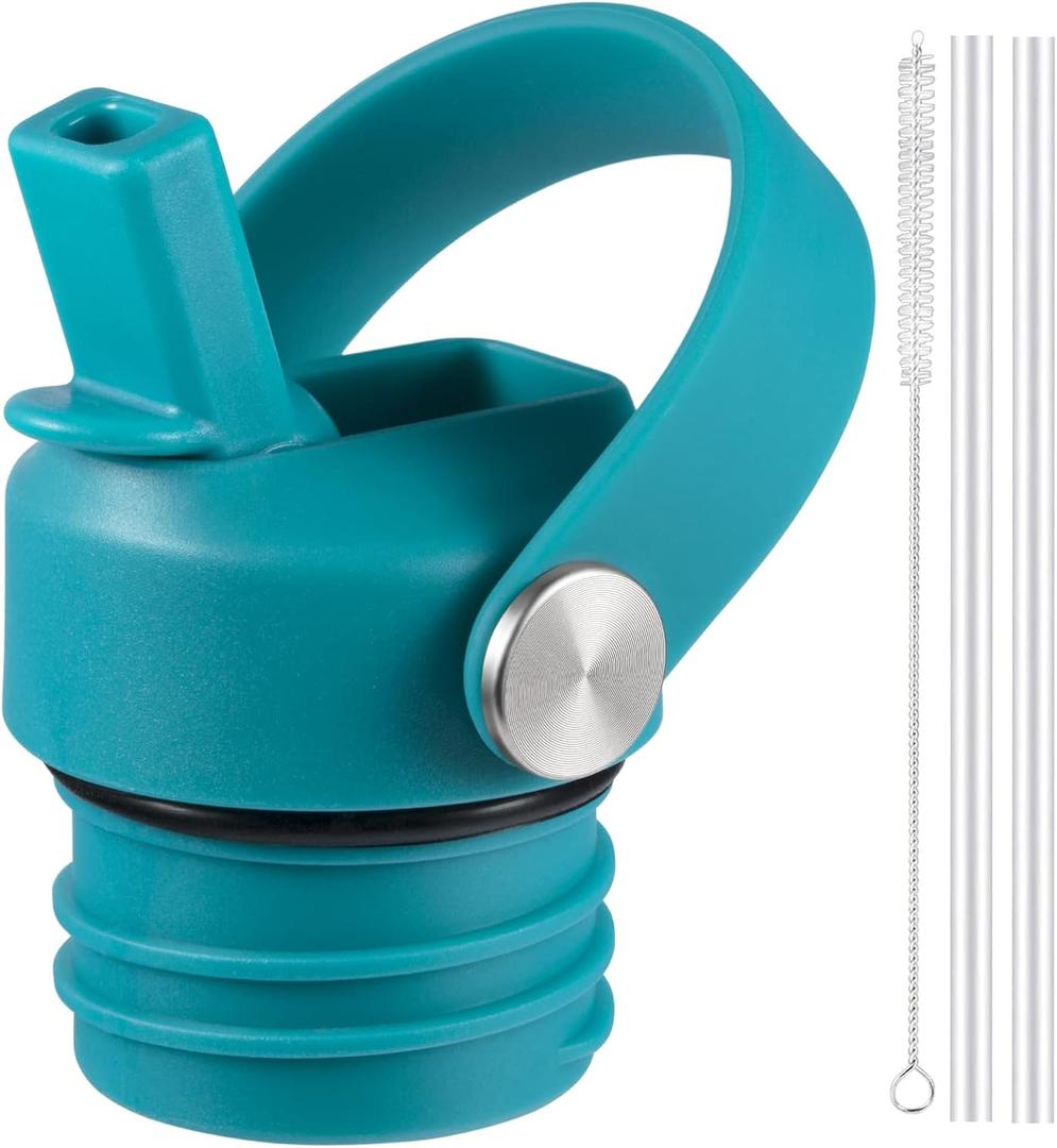 RRegeny Straw Lid fits Hydro Flask Standard Mouth, 21 24 oz, Sports Flex Cap Water Bottle Accessories Replacement Top