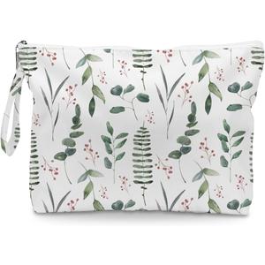 2 x Fokongna Palm leaves Wet Bag Travel Wet Dry Bag Beach Bag Diaper Bag Wet Bag For Swimsuit Travel Makeup Bag Toiletry Bag