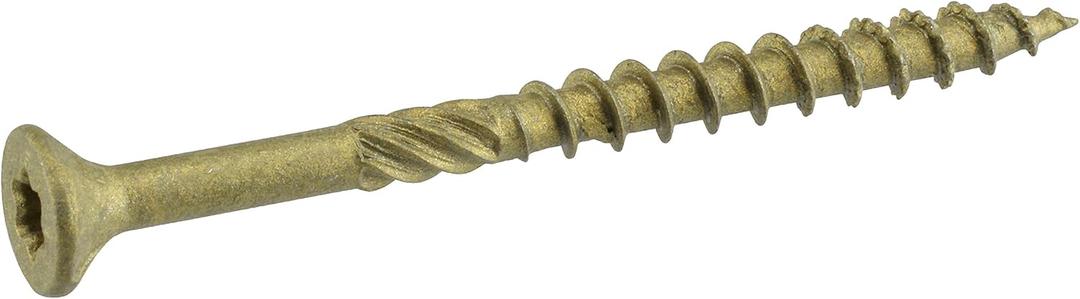 Power Pro Premium Exterior Wood Screws, #9 x 3 Inch All-Purpose Deck Screws for Outdoor Projects, T-25 Star Bit Included, Bronze, 50 Pieces | 42482