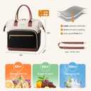 LOVEVOOK Lunch Bag Women, Insulated Adult Lunch Box for Women Work, Wide Opening Leakproof Cooler Tote Bag for Office Campus Picnic Beach with Shoulder Strap, Loncheras Para Mujer with Cup Holder