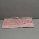 MEETION Wireless Keyboard and Mouse, Full-Sized Cordless Keyboard with Wrist Rest, 3 DPI Adjustable Mouse, Keyboard and Mouse Set with 2.4GHz USB Receiver, for PC/Computer/Laptop/Windows/Mac, Pink